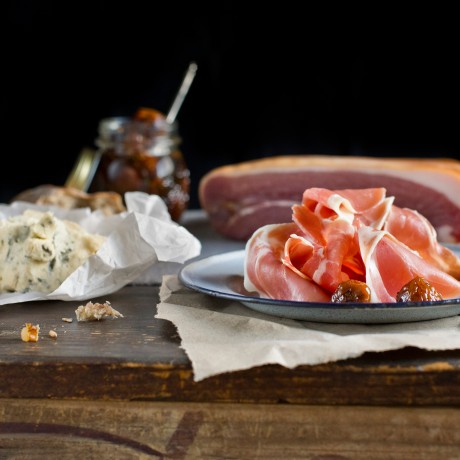 Don Prosciutto Platter with Marinated White Figs and Gorgonzola