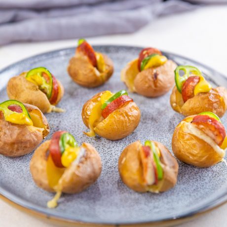 Mini Cheese Kransky Stuffed Spuds